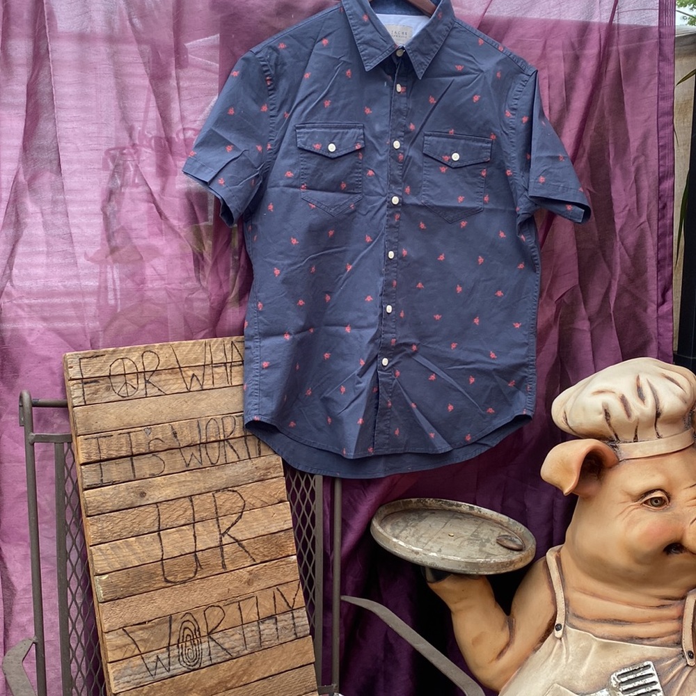 Jachs New York Button-Down Shirt – Iconic Pattern – Men's Size Medium